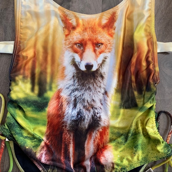 We Are Handsome Fox Print Swimsuit - Picture 4 of 7